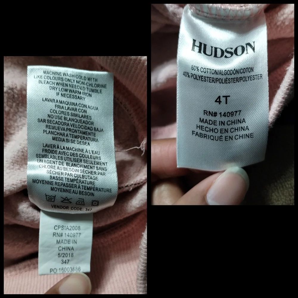 Hudson Camouflage Rose Ruffle Sweatshirt Size 4T - Picture 12 of 12